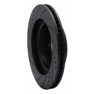 Toyota Tacoma Brake Rotor (1) - Front Right - R1 Concepts - Drilled & Slotted - Black - `03-`23